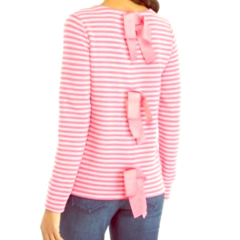 NWOT Crown & Ivy Bow Detail Striped Tee medium